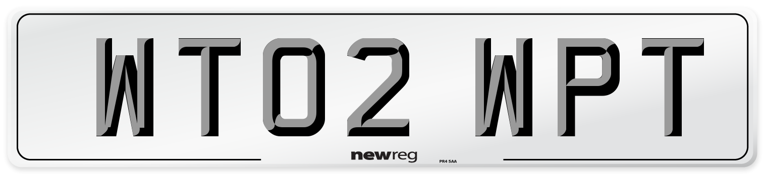 WT02 WPT Number Plate from New Reg